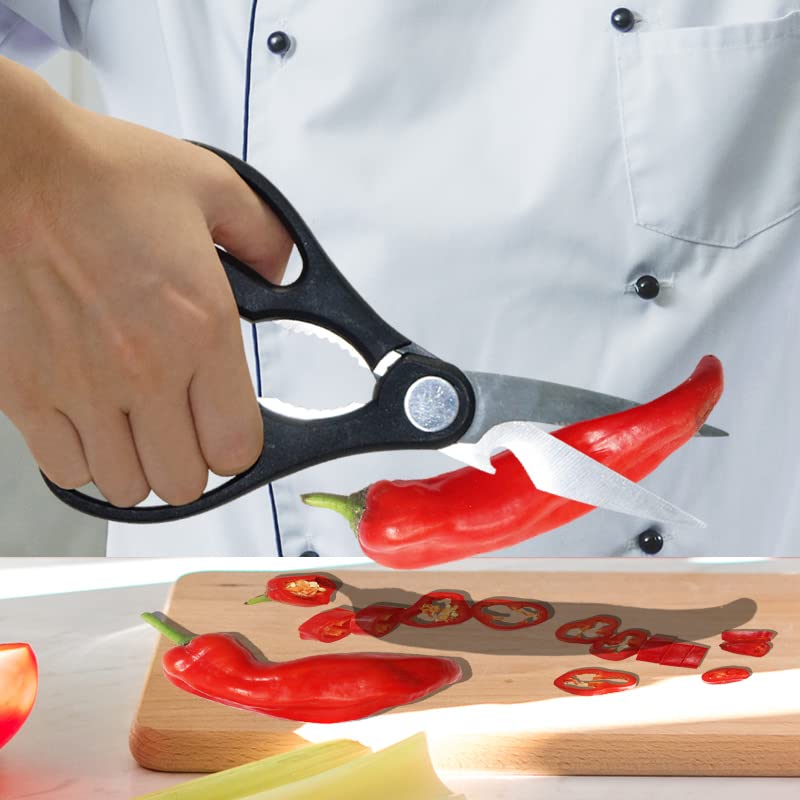 Homezem Kitchen Knife Set, 6-Piece Stainless Steel Chef Knife Set with Peeler and Scissors, Knives Sets with Gift Box for Home, Paring, Cutting and Cooking- Pack of 6