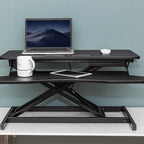 Homezem Height Adjustable Standing Table Computer Lifting Laptop Desk Converter Desk Lifting Legs 80 X 40 X 15 CM (Black)