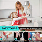 Homezem Baking Stainless Steel Shaker Sieve Cup Manual Flour Sifter with Measuring Scale Mark for Flour Icing Sugar