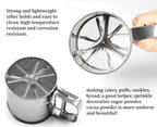 Homezem Baking Stainless Steel Shaker Sieve Cup Manual Flour Sifter with Measuring Scale Mark for Flour Icing Sugar