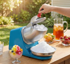 Homezem Electric Double Blade Food Ice Crusher, 220V, for Beverage Making